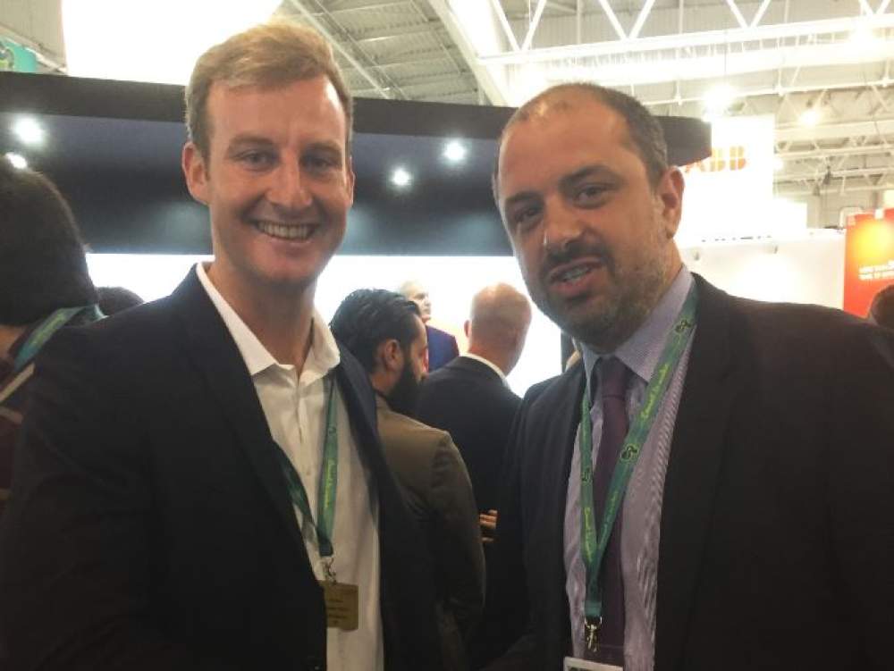 Paul Gavin, engineer at Urenco, and Laurent Odeh, Urenco's Executive Director of New Business
